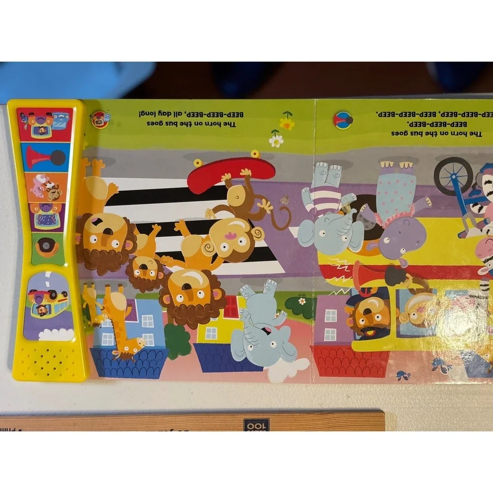The Wheels on the Bus Mega Sounds Interactive Board Book for Kids Works well!